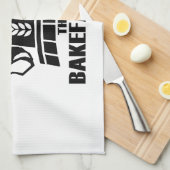 De Bakefather Grappige Bakker Keukendoek Theedoek (Quarter Fold)