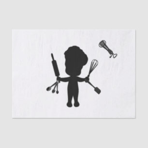 De Baker snijdt zijn gereedschap / gereedschap Tissuepapier