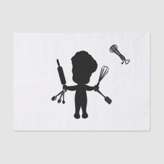 De Baker snijdt zijn gereedschap / gereedschap Tissuepapier (Voorkant)