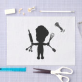 De Baker snijdt zijn gereedschap / gereedschap Tissuepapier (Craft)