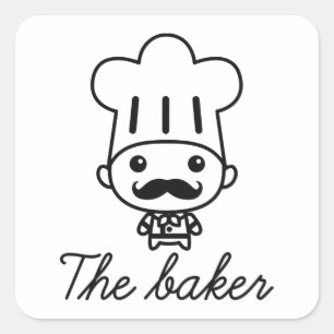 De Baker Vierkante Sticker