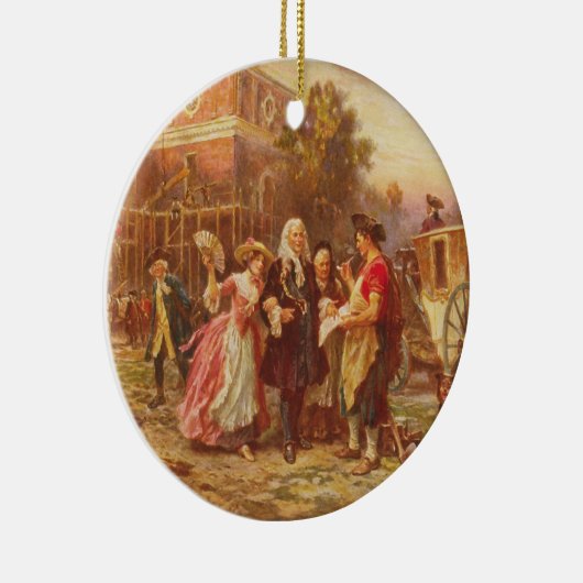 De bakermat van de liberty Jean Gerome Ferris Keramisch Ornament (Rechts)