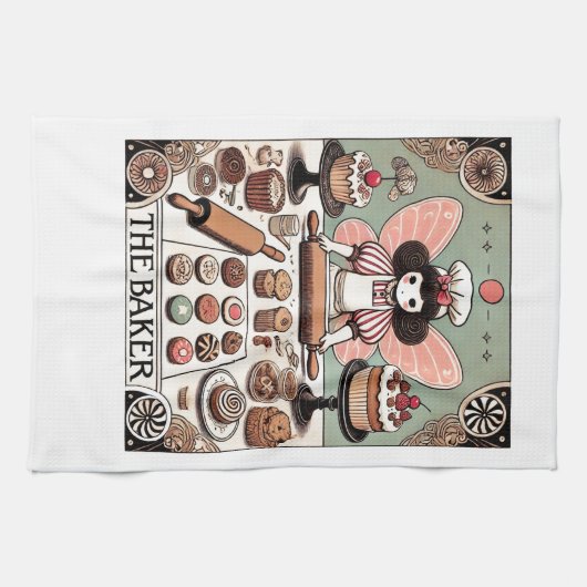 De bakker tarot Kaart fee Theedoek (Horizontaal)