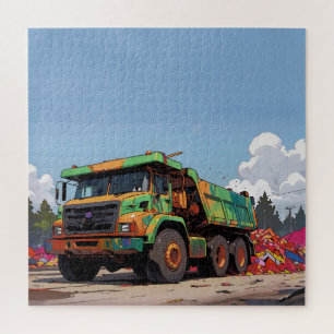 De bakstenen dumpen - Big-Rig Haul Truck Legpuzzel