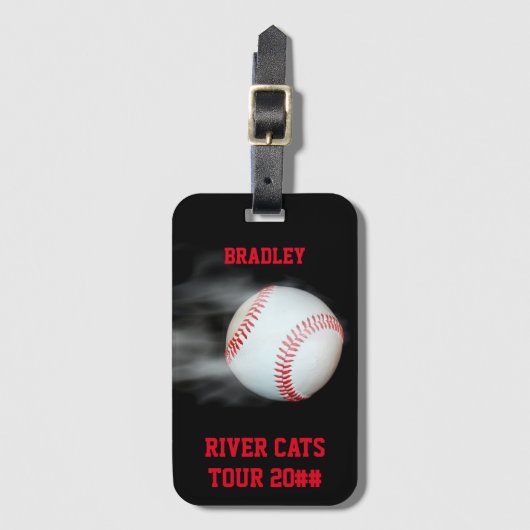 De bal de Speler van het Baseball Team van de Ball Bagagelabel (Voorkant (verticaal))