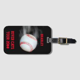 De bal de Speler van het Baseball Team van de Ball Bagagelabel