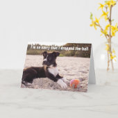 De bal gedropt, verlate verjaardag - Kaart (Gele Bloem)