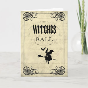 De bal Halloween van Heksen Kaart