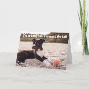 De bal is in de steek gelaten, de Belated Birthday Kaart