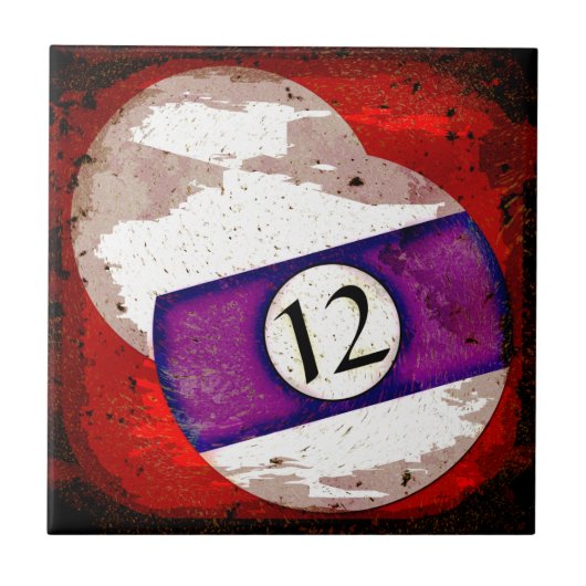 DE BAL NUMMER 12 VAN HET BILJART TEGELTJE (Voorkant)
