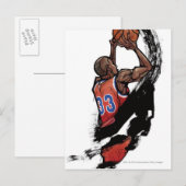 De bal van de de spelerholding van het basketbal briefkaart (Voorkant / Achterkant)