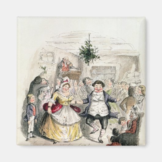 De bal van de heer Fezziwig, van 'A Kerstcarol' Magneet (Voorkant)