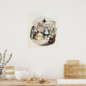 De bal van de heer Fezziwig, van 'A Kerstcarol' Poster (Keuken)