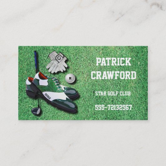 De Bal van de Schoenen van het golf Gloves de Visitekaartje (Voorkant)