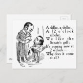 De bal van de Senaat: Politieke Cartoon Briefkaart (Voorkant / Achterkant)