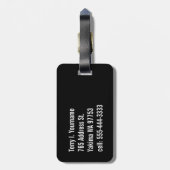 De Bal van Futbol van het Football van het voetbal Bagagelabel (Achterkant verticaal)