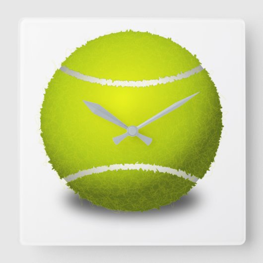 De Bal van het tennis Vierkante Klok (Voorkant)