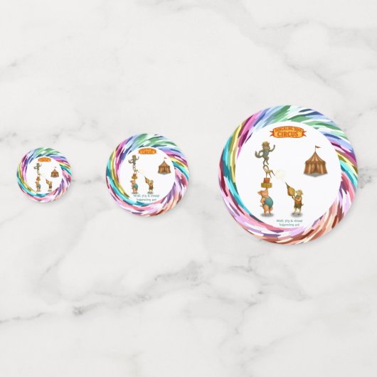 De balancerende groep confetti (Achterkanten)