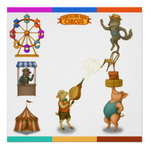 De balancerende groep perfect poster