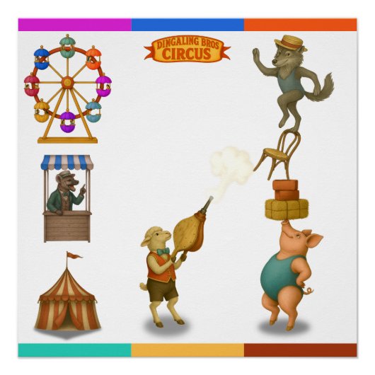 De balancerende groep perfect poster (Voorkant)