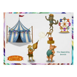 De balancerende groep perfect poster