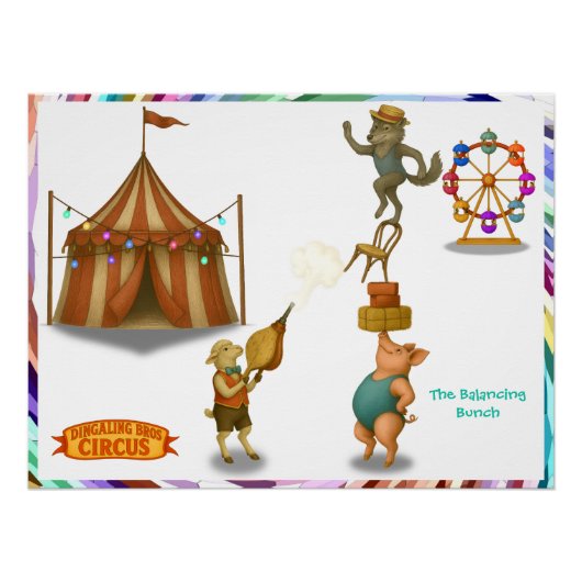 De balancerende groep perfect poster (Voorkant)