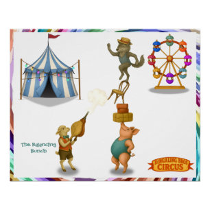 De balancerende groep perfect poster