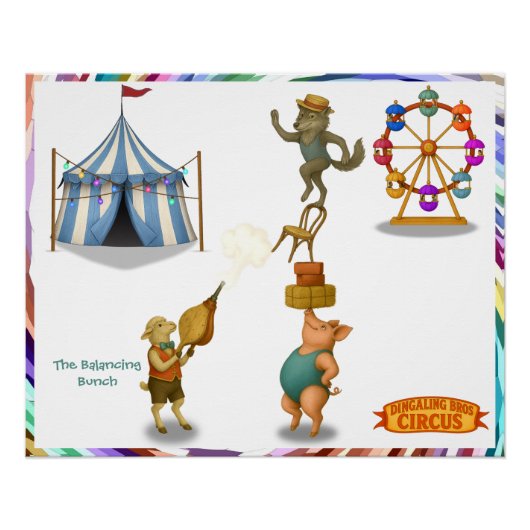 De balancerende groep perfect poster (Voorkant)