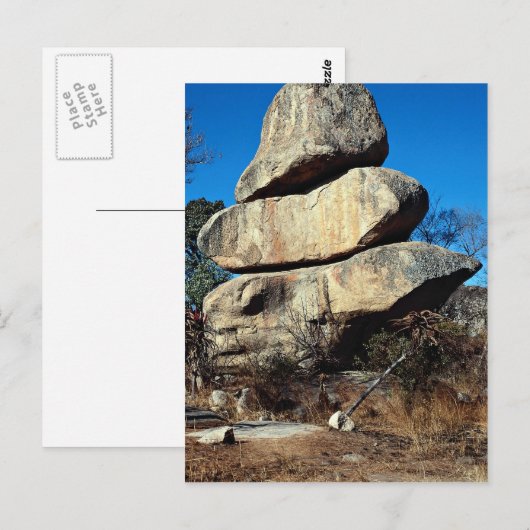 De Balancing Rocks, Harare, Zimbabwe rock formati Briefkaart (Voorkant / Achterkant)