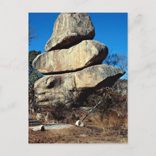 De Balancing Rocks, Harare, Zimbabwe rock formati Briefkaart (Voorkant)