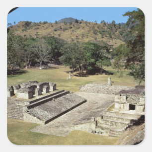 De balcourt op het Main Square, Klassieke Periode Vierkante Sticker