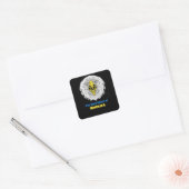 De Bald Eagle van het Amerikaanse embleem Vierkante Sticker (Envelop)