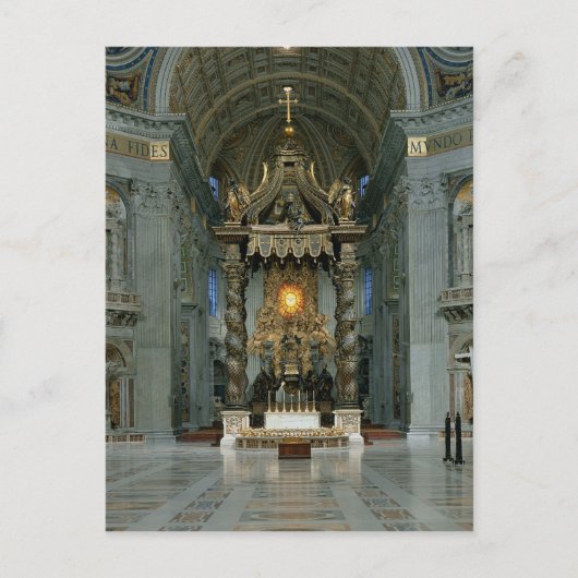 De Baldacchino, het hoge altaar en de stoel Briefkaart (Voorkant)
