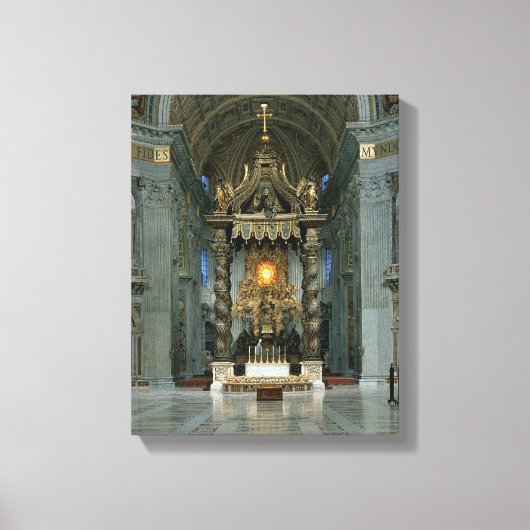 De Baldacchino, het hoge altaar en de stoel Canvas Afdruk (Voorkant)