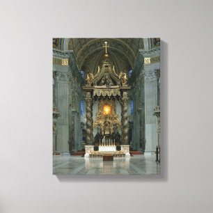 De Baldacchino, het hoge altaar en de stoel Canvas Afdruk