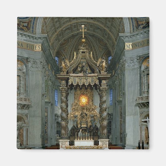 De Baldacchino, het hoge altaar en de stoel Magneet (Voorkant)