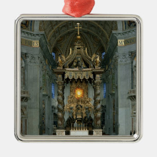De Baldacchino, het hoge altaar en de stoel Metalen Ornament