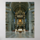 De Baldacchino, het hoge altaar en de stoel Poster (Voorkant)