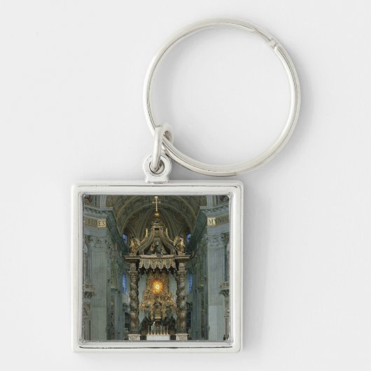 De Baldacchino, het hoge altaar en de stoel Sleutelhanger (Voorkant)