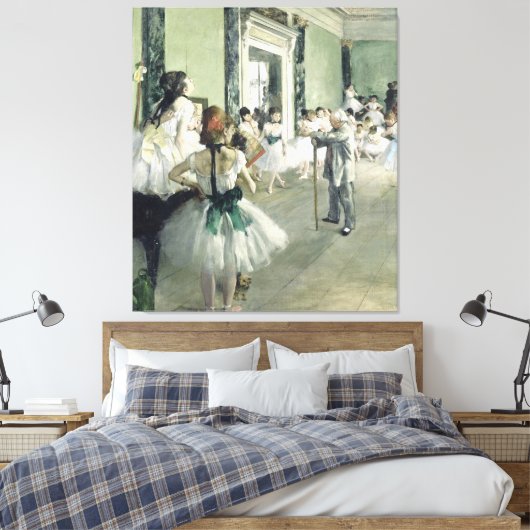 De baletklasse Edgar Degas Canvas Afdruk (Insitu (Slaapkamer))