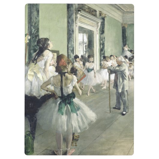 De baletklasse Edgar Degas Klembord (Achterkant)