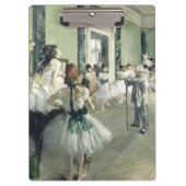 De baletklasse Edgar Degas Klembord (Voorkant)