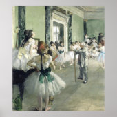 De baletklasse Edgar Degas Poster (Voorkant)