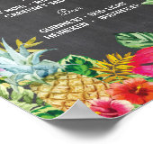 De balie Aloha Luau Party Sign Weddenschappen Rece Poster (Hoek)