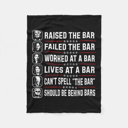 De balk omhoog en de balk omlaag fleece deken (Voorkant)