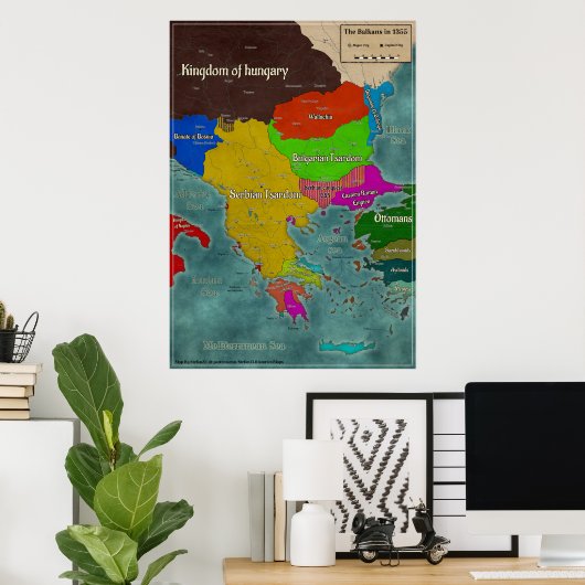 De Balkan 1355 Poster (Thuiskantoor)