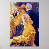 De Ball ~ James Tissot ~ Fine Art Canvas print. Poster (Voorkant)