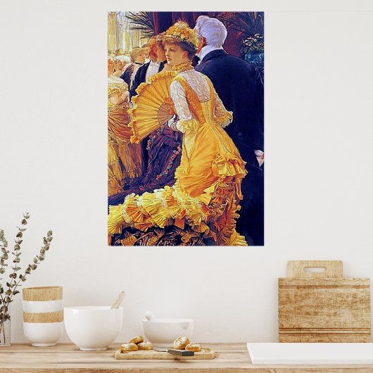 De Ball ~ James Tissot ~ Fine Art Canvas print. Poster (Keuken)