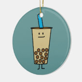 De ballen van de Tapioca van de Thee van de Melk Keramisch Ornament (Links)