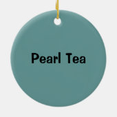 De ballen van de Tapioca van de Thee van de Melk Keramisch Ornament (Achterkant)